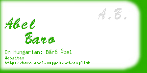 abel baro business card