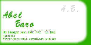 abel baro business card